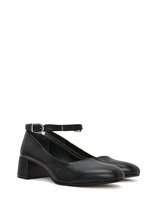 Derimod Derimod Siyah Kadın Deri Topuklu Ayakkabı 25SFD410918 | Boyner Siyah - 4. görsel