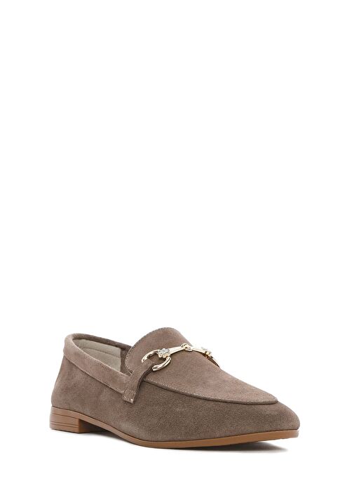 Derimod Derimod Kadın Vizon Tokalı Süet Deri Loafer 25SFD351610 | Boyner Vizon - 7. görsel