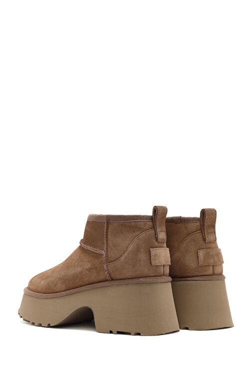 Kadın Taba Kalın Tabanlı Süet Deri Teddy Bot 24WFD142910 - Görsel 8