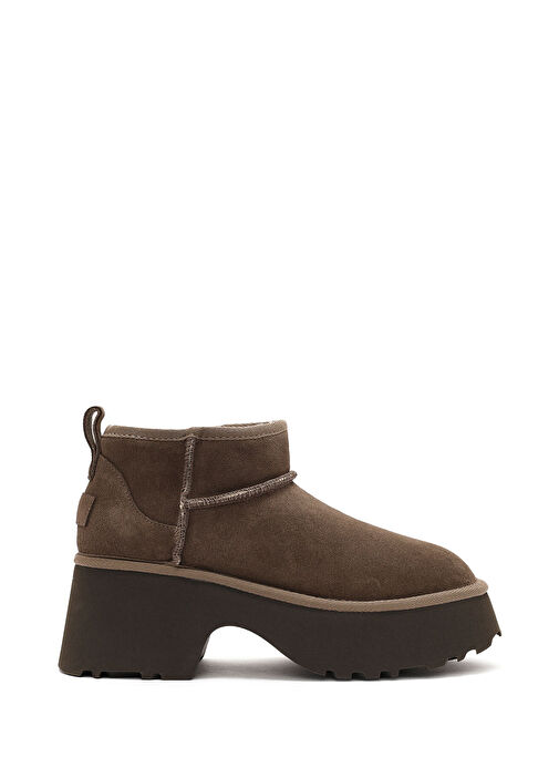 Derimod Derimod Kadın Vizon Kalın Tabanlı Süet Deri Teddy Bot 24WFD142910 | Boyner Vizon - 2. görsel