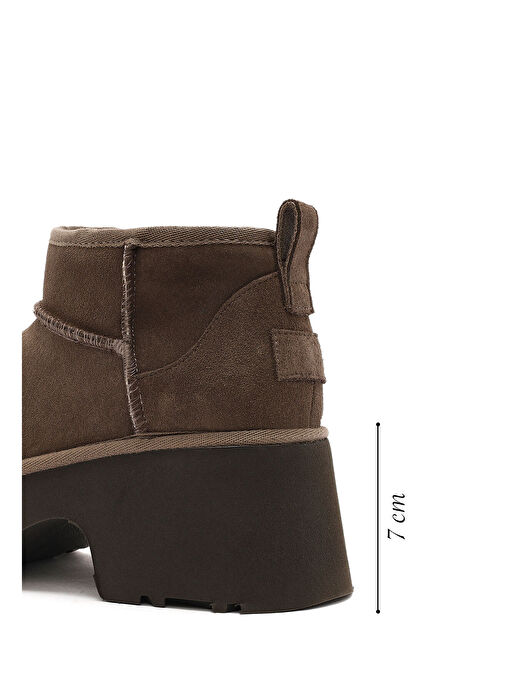 Derimod Derimod Kadın Vizon Kalın Tabanlı Süet Deri Teddy Bot 24WFD142910 | Boyner Vizon - 3. görsel