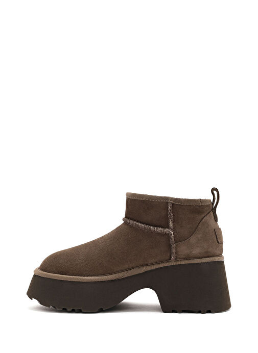 Derimod Derimod Kadın Vizon Kalın Tabanlı Süet Deri Teddy Bot 24WFD142910 | Boyner Vizon - 5. görsel