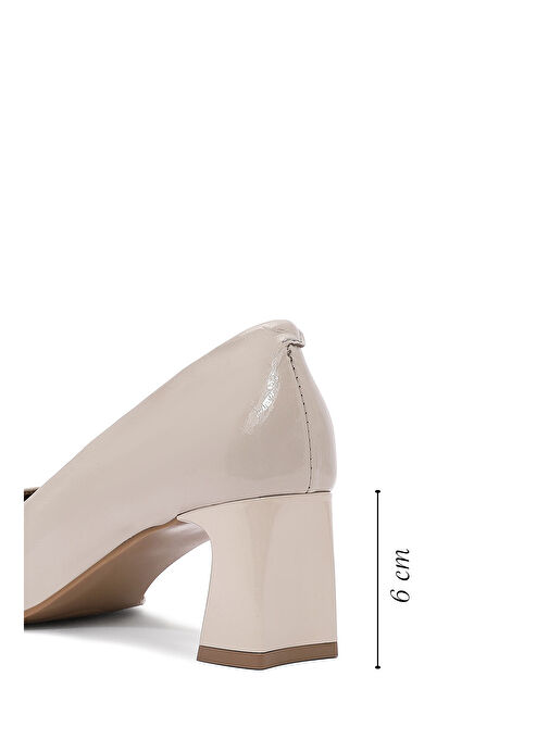 Derimod Bej Kadın Rugan Stiletto 25SFD132516 - Görsel 3