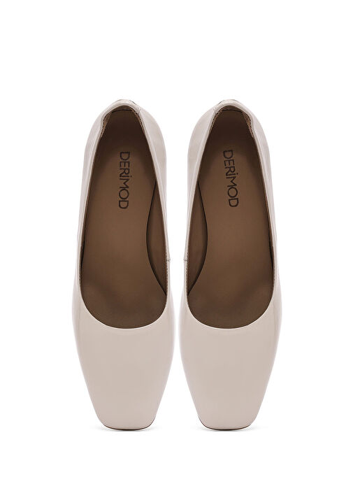 Derimod Bej Kadın Rugan Stiletto 25SFD132516 - Görsel 7