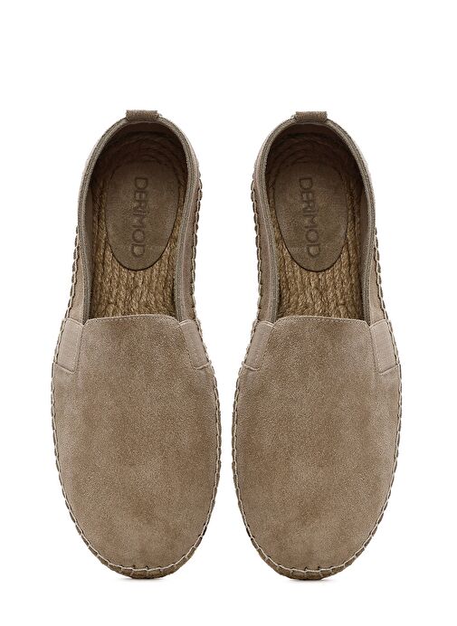 Erkek Bej Süet Deri Espadril 25SFD770010 - Görsel 8
