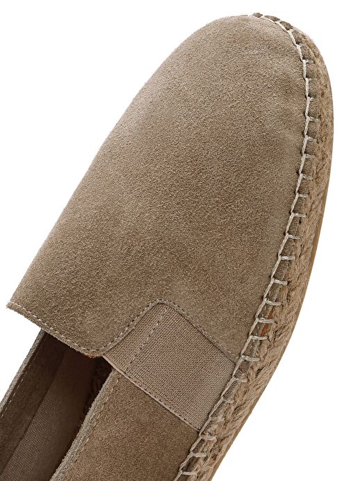Erkek Bej Süet Deri Espadril 25SFD770010 - Görsel 9