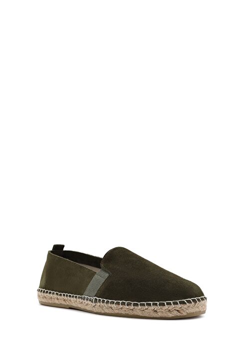 Erkek Yeşil Süet Deri Espadril 25SFD770010 - Görsel 7