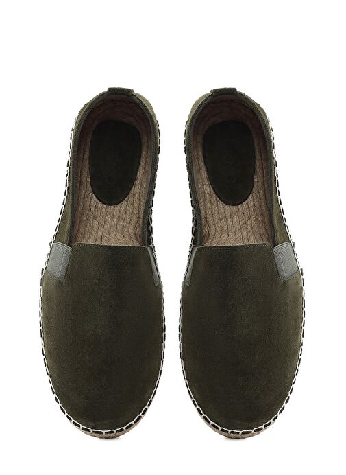 Erkek Yeşil Süet Deri Espadril 25SFD770010 - Görsel 8