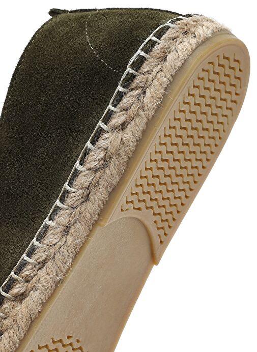 Erkek Yeşil Süet Deri Espadril 25SFD770010 - Görsel 9