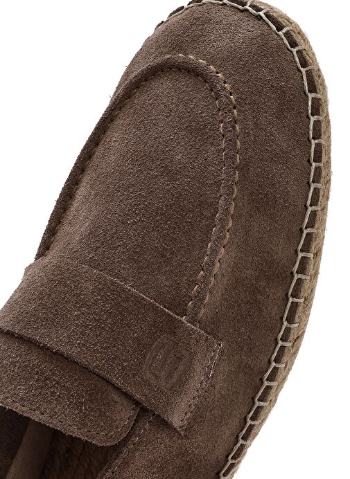 Erkek Vizon Süet Deri Espadril 25SFD770110 - Görsel 9