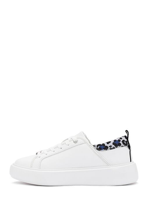 ACBC x Derimod Kadın Beyaz Bağcıklı Leopar Detaylı Sneaker 25SFD435014 - Görsel 3