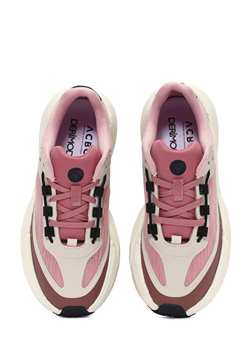 ACBC x DERİMOD Kadın Pembe Bağcıklı Kalın Tabanlı Sneaker 25SFD43516F - Görsel 8