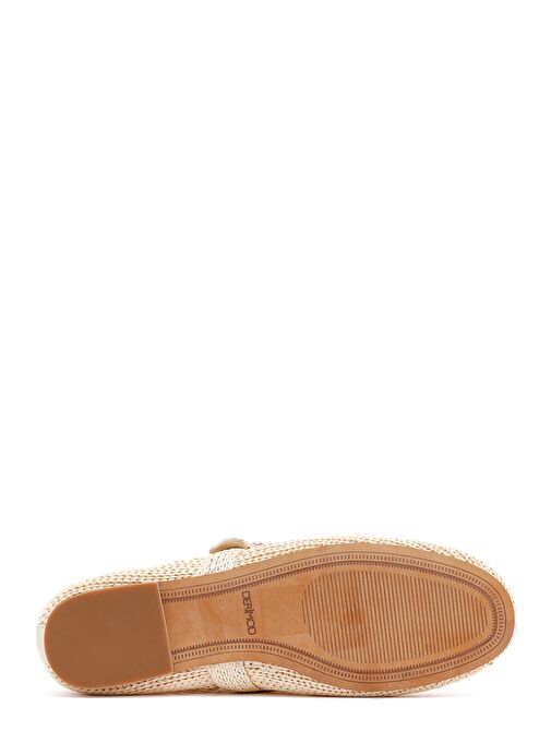 Kadın Bej Hasır Babet 25SFD551029 - Görsel 5