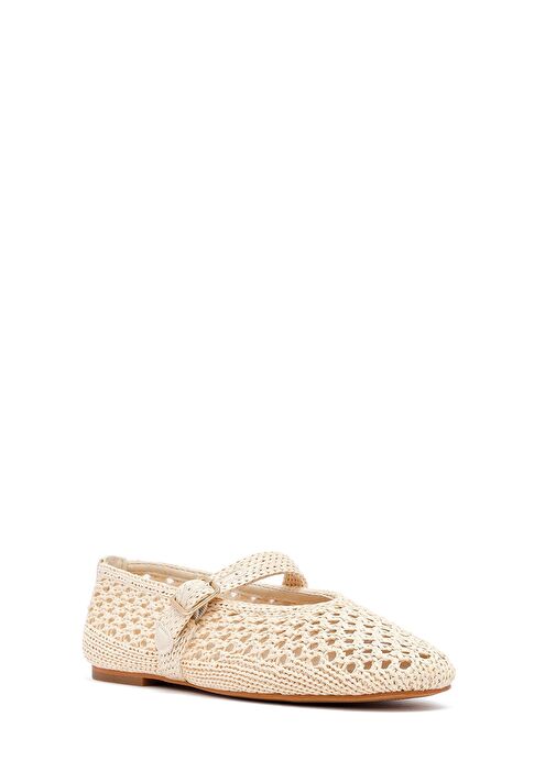 Kadın Bej Hasır Babet 25SFD551029 - Görsel 7