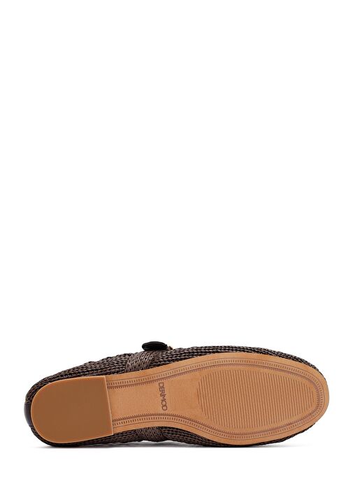 Kadın Kahverengi Hasır Babet 25SFD551029 - Görsel 5