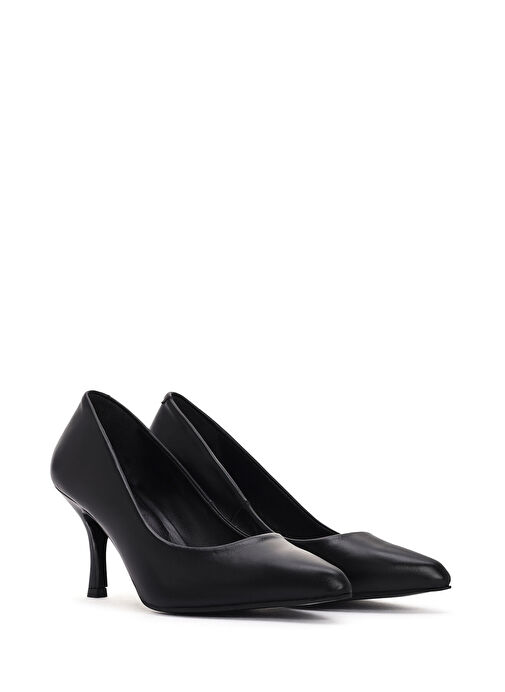 Derimod Derimod Kadın Siyah İnce Topuklu Deri Stiletto 25SFD405118 | Boyner Siyah - 4. görsel