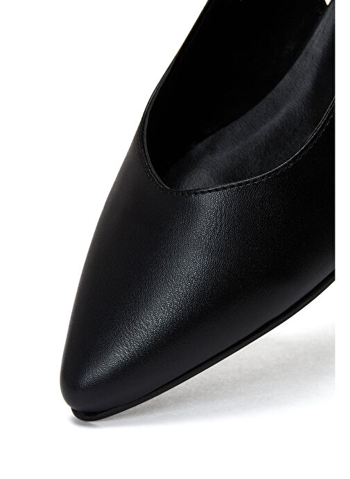 Kadın Siyah Arkası Açık Babet 25SFE400118 - Görsel 9