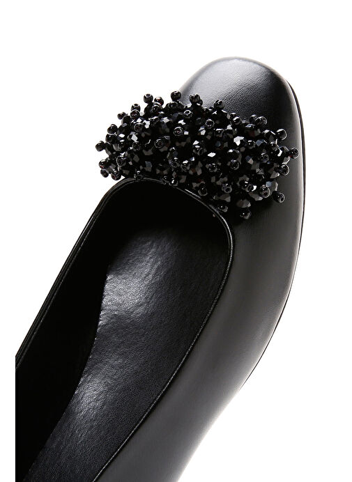 Kadın Siyah Taşlı Babet 25SFE400218 - Görsel 9