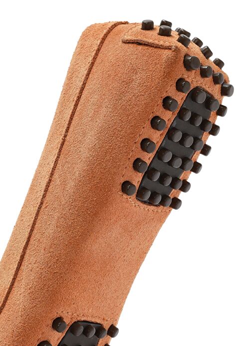 Kadın Turuncu Süet Deri Loafer 25SFD291010 - Görsel 8