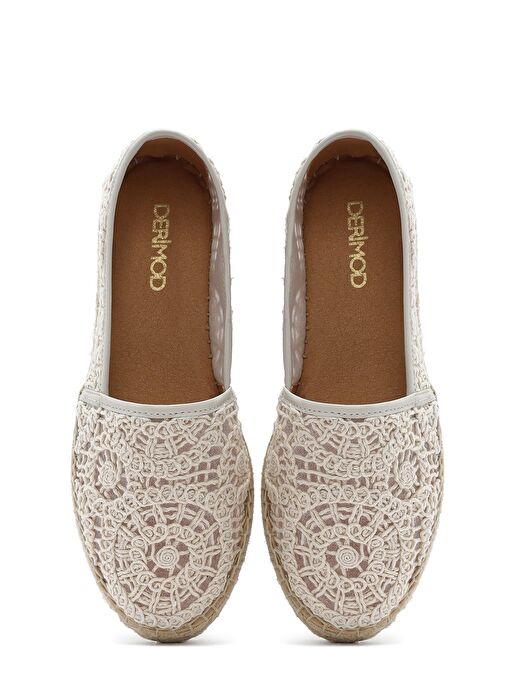 Kadın Bej Kumaş Espadril 25SFD45726F - Görsel 8