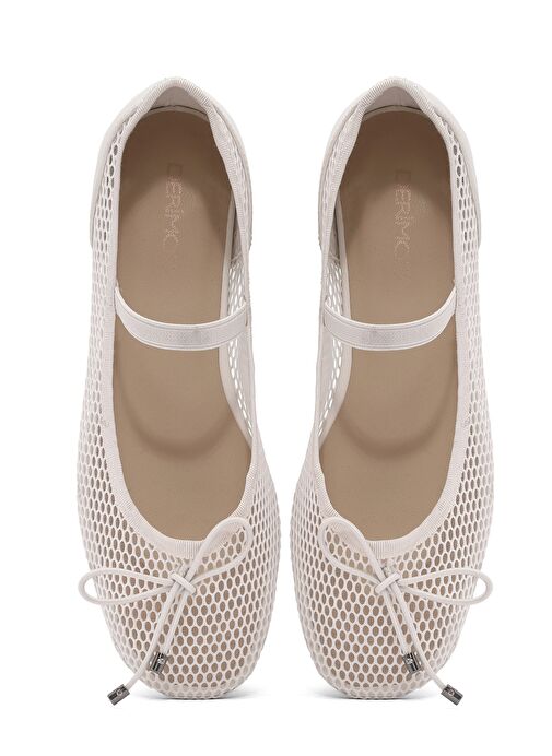 Kadın Bej Kumaş File Babet 25SFE40226F - Görsel 8