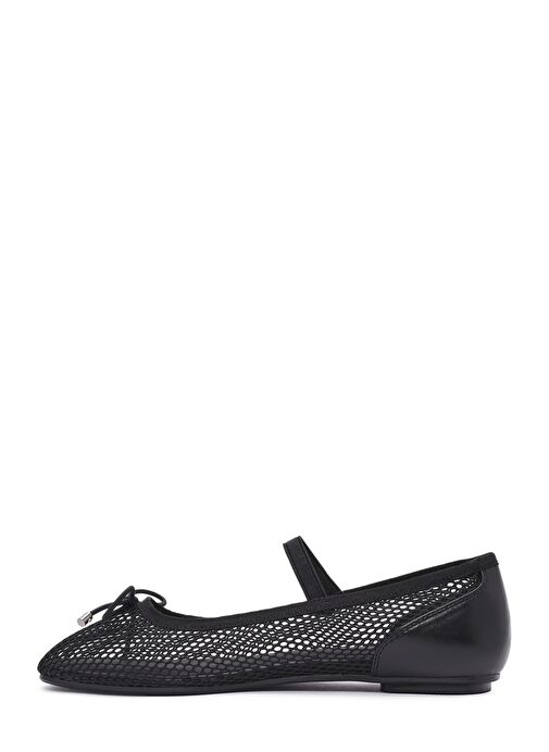 Kadın Siyah Kumaş File Babet 25SFE40226F - Görsel 3