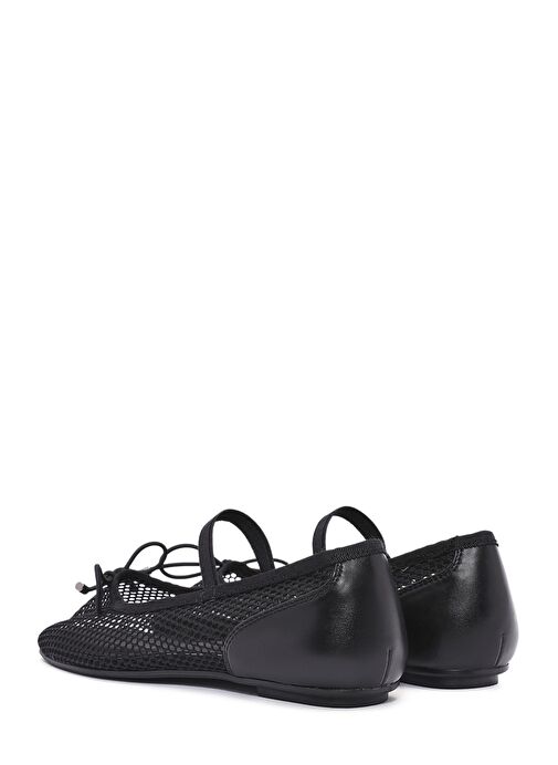 Kadın Siyah Kumaş File Babet 25SFE40226F - Görsel 6