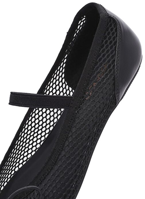 Kadın Siyah Kumaş File Babet 25SFE40226F - Görsel 9