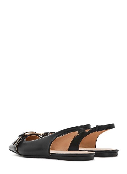 Kadın Siyah Arkası Açık Klasik Babet 25SFE402418 - Görsel 6