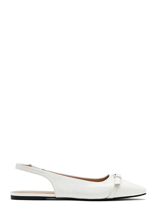 Kadın Krem Arkası Açık Klasik Babet 25SFE402418 - Görsel 2