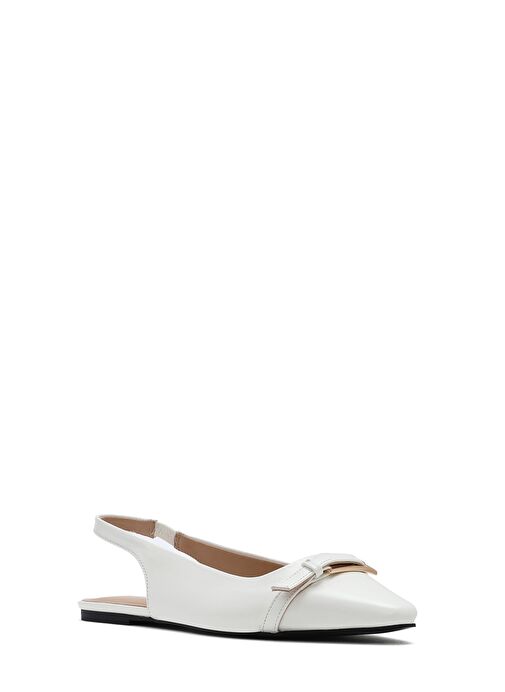 Kadın Krem Arkası Açık Klasik Babet 25SFE402418 - Görsel 7