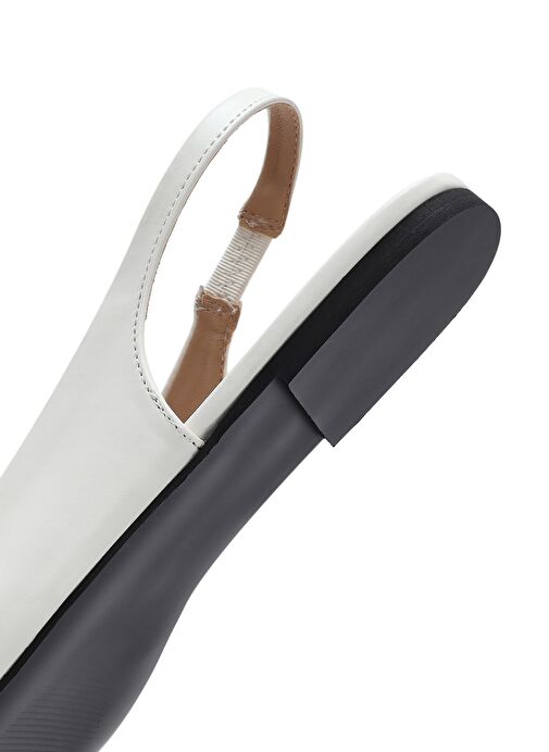 Kadın Krem Arkası Açık Klasik Babet 25SFE402418 - Görsel 9