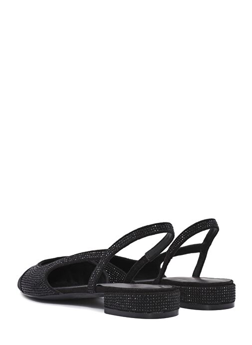 Derimod Derimod Kadın Siyah Arkası Açık Taşlı Babet 25SFE402614 | Boyner Siyah - 6. görsel