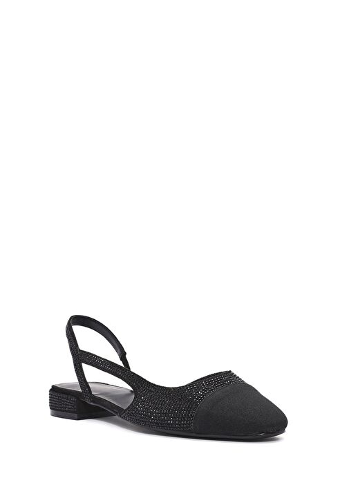 Derimod Derimod Kadın Siyah Arkası Açık Taşlı Babet 25SFE402614 | Boyner Siyah - 7. görsel