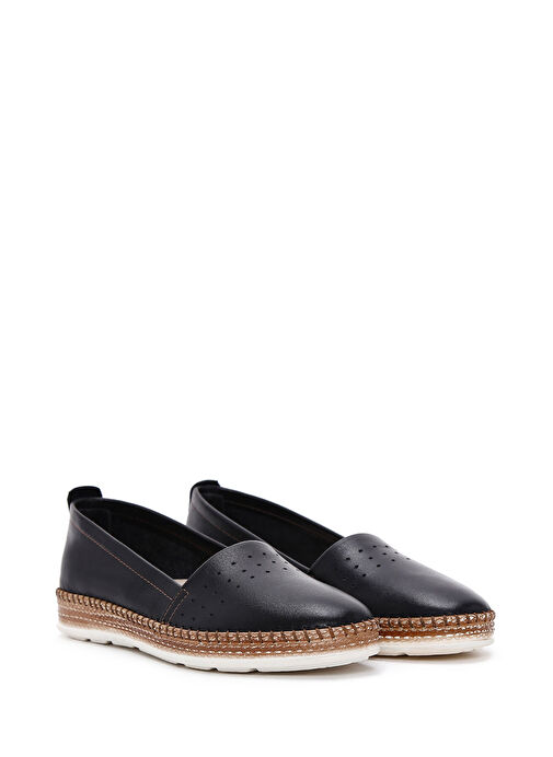 Derimod Derimod Kadın Siyah Deri Comfort Loafer 25SFD500518 | Boyner Siyah - 4. görsel