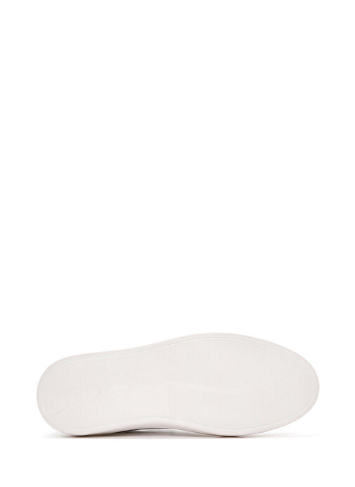 Kadın Beyaz Bağcıklı Deri Sneaker 25SFD500718 - Görsel 5