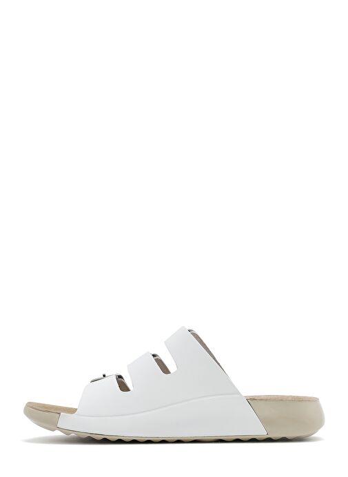Kadın Beyaz Tokalı Deri Comfort Terlik 25SFD500118 - Görsel 3