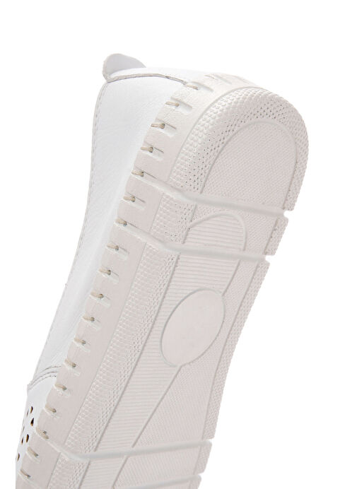 Kadın Beyaz Deri Comfort Loafer 25SFD500418 - Görsel 9