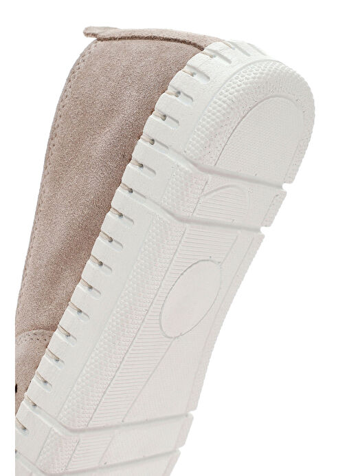Kadın Bej Süet Deri Comfort Loafer 25SFD500410 - Görsel 9