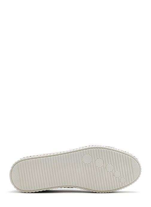 Kadın Bej Bağcıklı Kalın Tabanlı Süet Deri Sneaker 25SFD501810 - Görsel 5