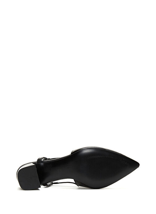 Derimod Derimod Siyah Bej Kadın Deri Topuklu Ayakkabı 25SFD160018_bynr1 Sandalet & Terlik | Boyner Siyah - 5. görsel