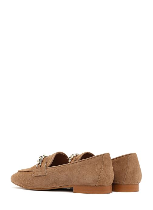 Kadın Taba Tokalı Süet Deri Loafer 25SFD160410 - Görsel 6