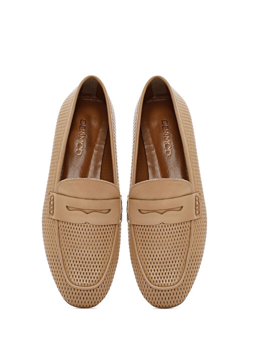 Kadın Siyah Deri Loafer 25SFD160518 - Görsel 8