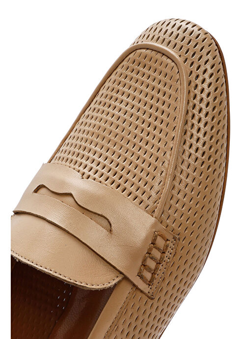 Kadın Siyah Deri Loafer 25SFD160518 - Görsel 9