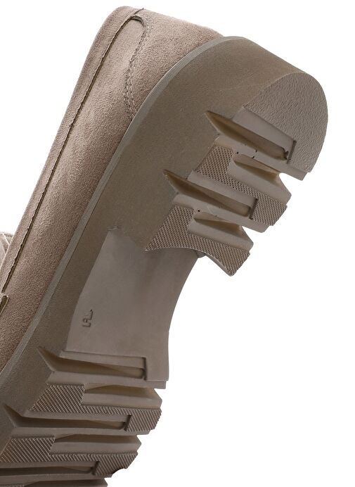 Kadın Taba Tokalı Süet Maskülen Loafer 25SFE402810 - Görsel 9