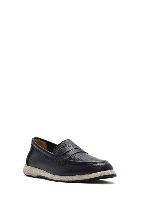 Kadın Siyah Deri Loafer 25SFD1318FT - Görsel 7