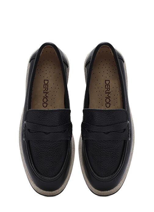 Kadın Siyah Deri Loafer 25SFD1318FT - Görsel 8