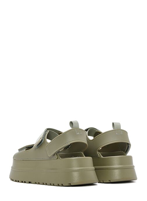 Kadın Haki Bantlı Kalın Tabanlı Jelly Sandalet 25SFE4753PV - Görsel 6