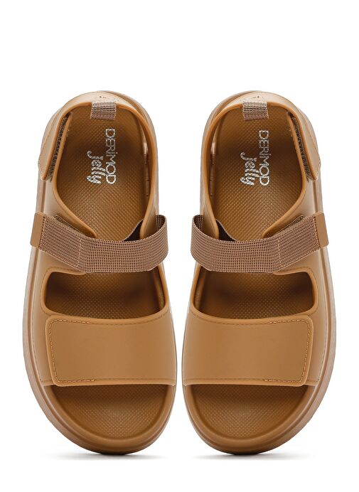 Kadın Taba Bantlı Kalın Tabanlı Jelly Sandalet 25SFE4753PV - Görsel 8