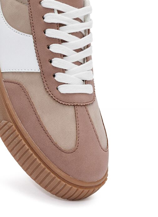 ACBC x Derimod Kadın Pembe Bağcıklı Süet Sneaker 25SFD435210 - Görsel 9